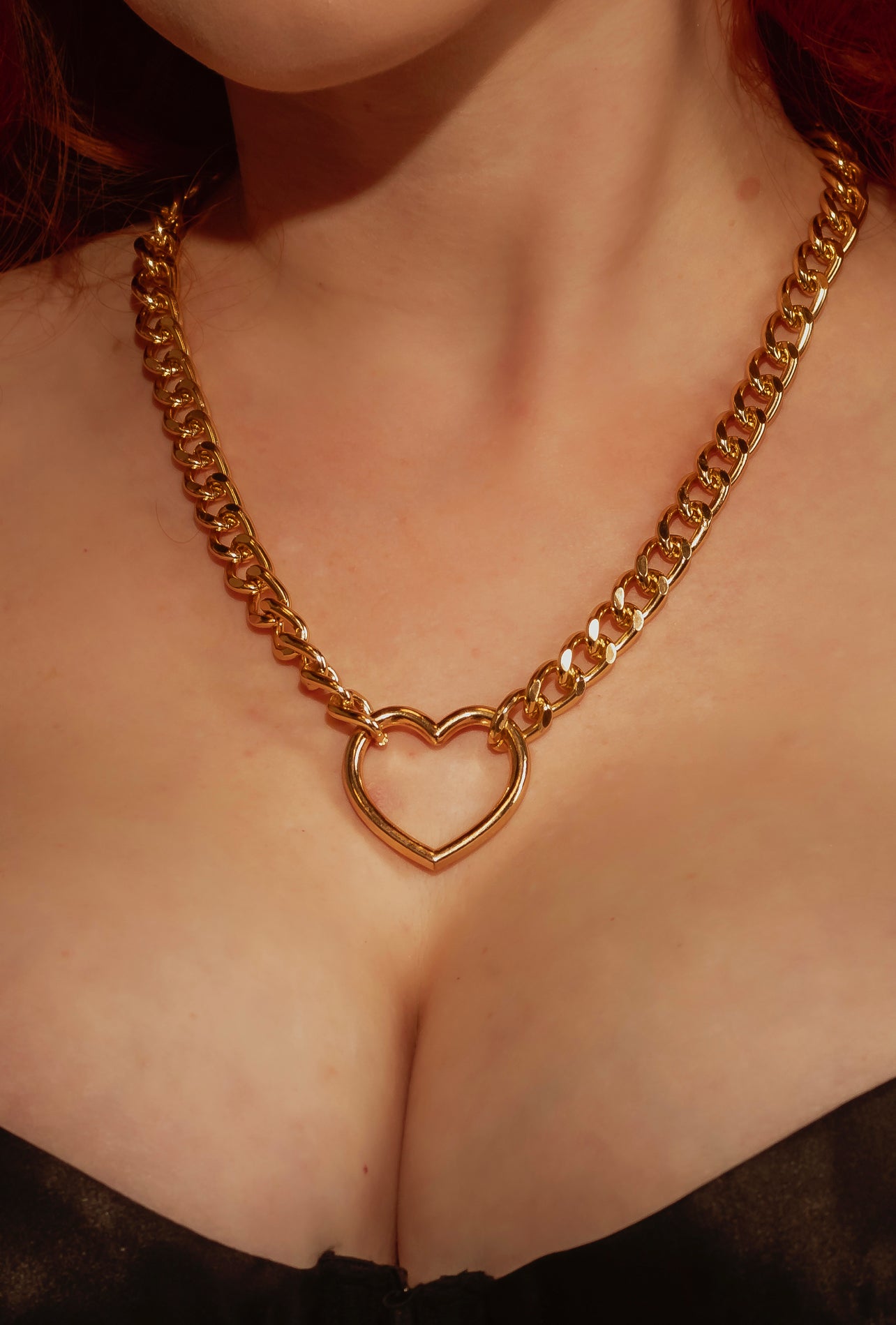 Black Heart Necklace By KxB