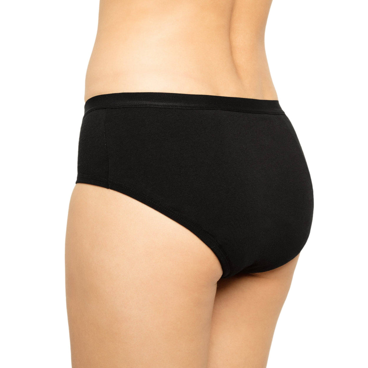 The Bikini Period. in Organic Cotton. For Heavy Flows - Single Polybag Unit: Black / M