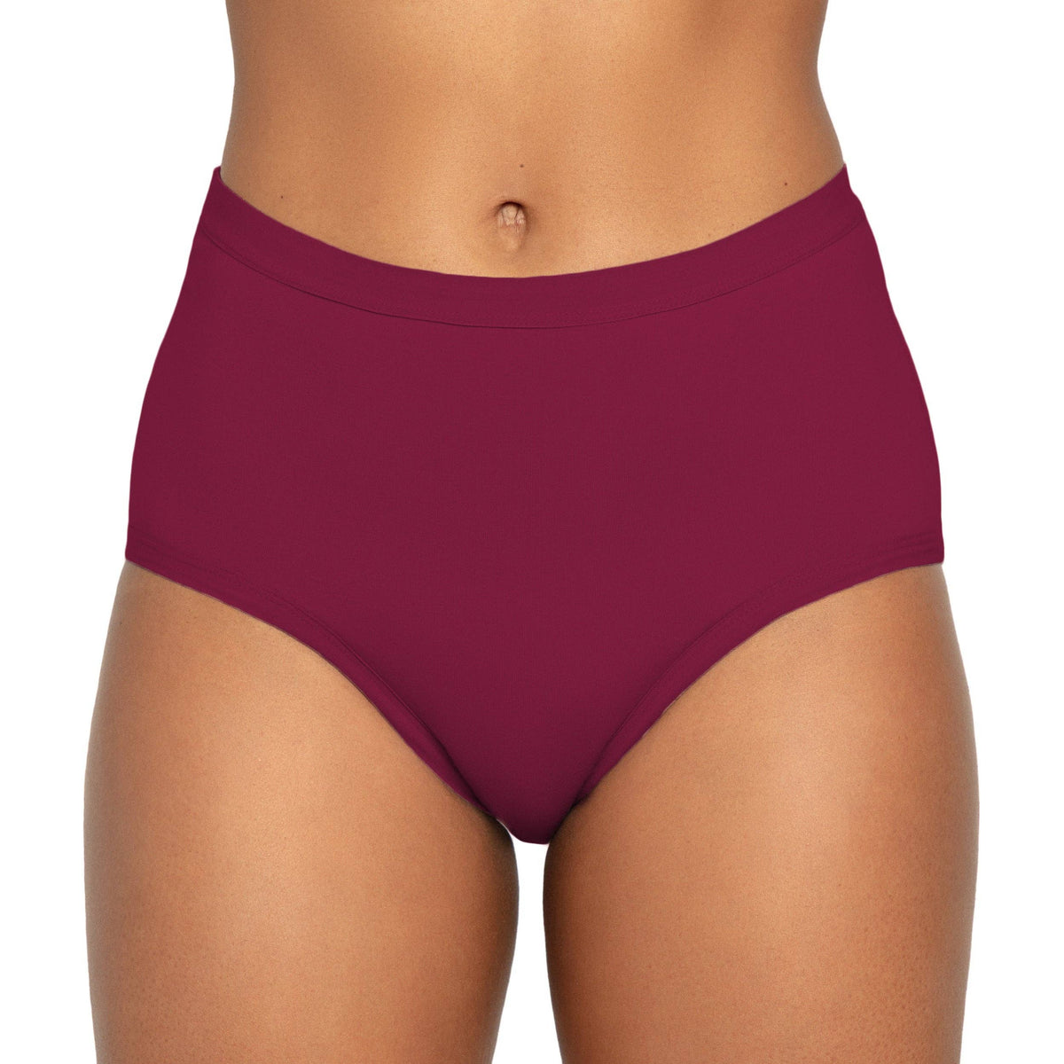The High Waisted Period. in Organic Cotton. For Heavy Flows - Single Polybag Unit: Black / M