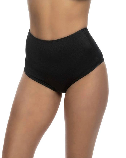 6627 - 1pc High Waist Booty Shorts: Black / S