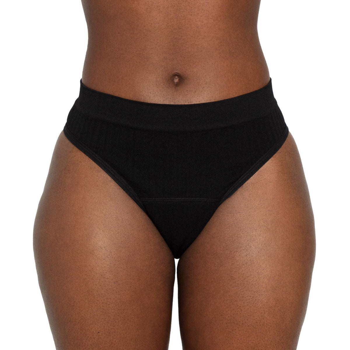 The Thong Period. in Sporty Stretch - Single Boxed Unit: Black - Boxed / L